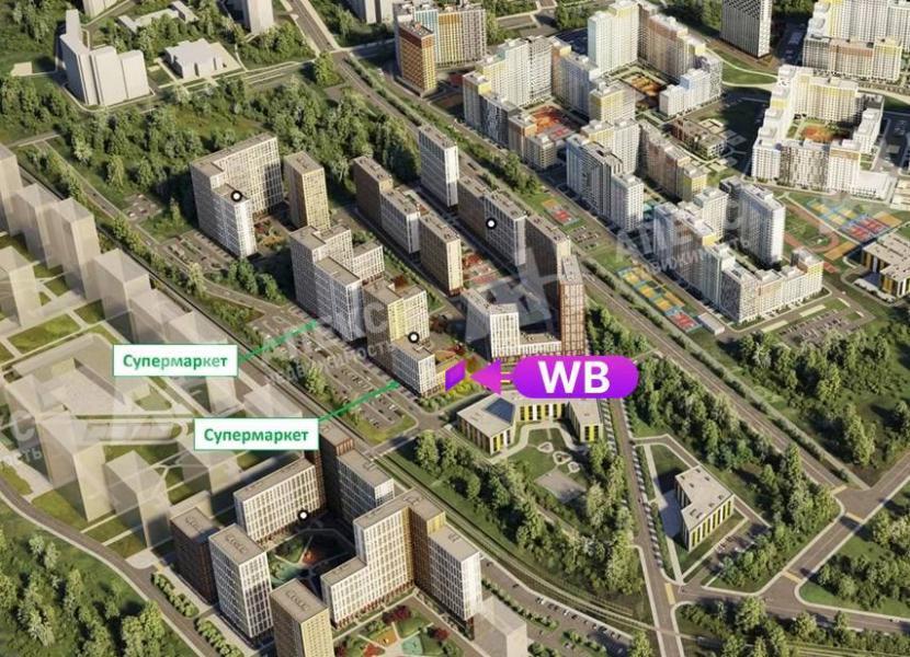 Продажа помещения свободного назначения в Рассказовке в жилом доме на Боровском шоссе ,54.8 м2,фото-1