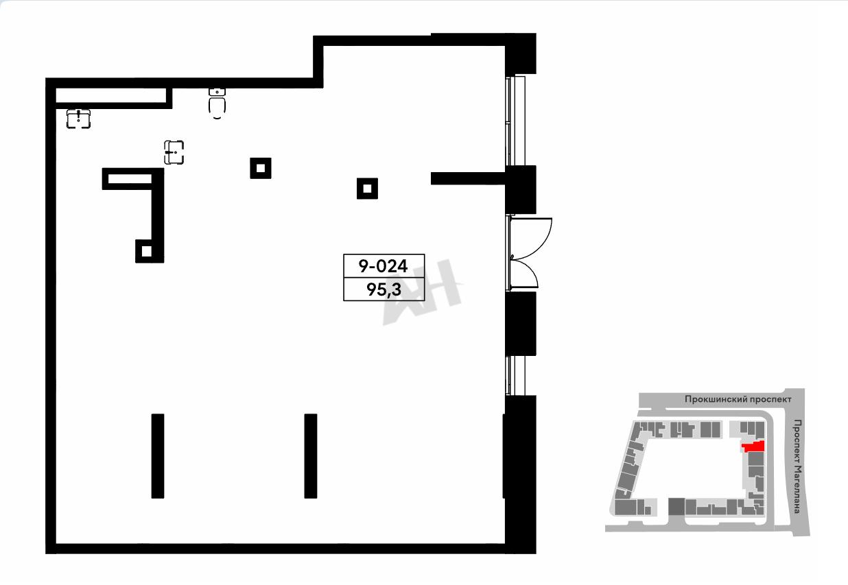 Продажа помещения свободного назначения в Москве в жилом доме на шоссе ,м.,95.3 м2,фото-1