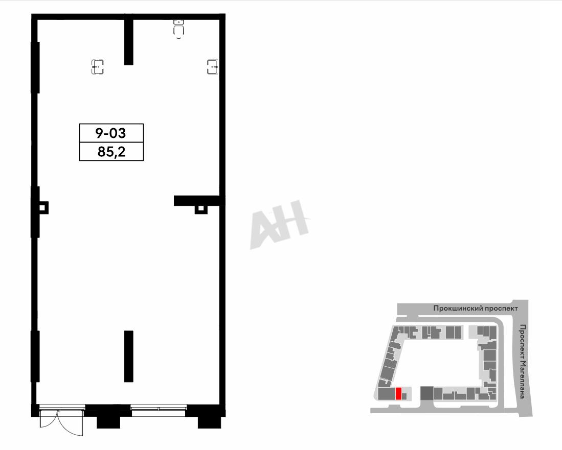 Продажа помещения свободного назначения в Москве в жилом доме на шоссе ,м.,85.2 м2,фото-1