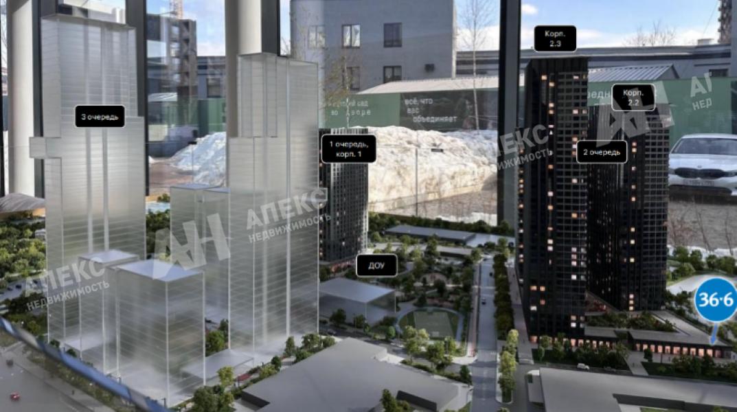 Продажа помещения свободного назначения в Москве в жилом доме на б-р Чкаловский,м.Щербинка (МЦД),41.2 м2,фото-1