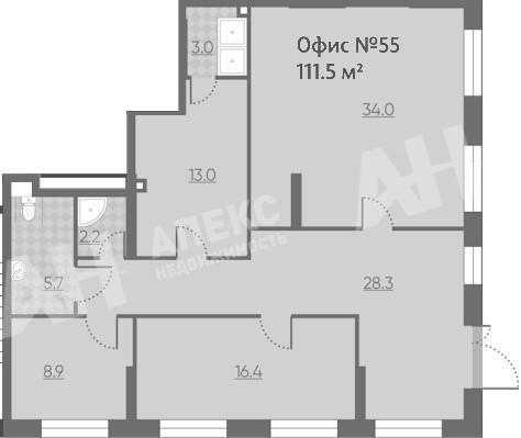Продажа помещения свободного назначения в Рассказовке в жилом доме на Боровском шоссе ,111.5 м2,фото-1