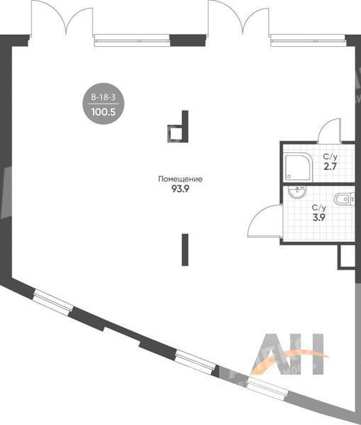 Продажа помещения свободного назначения в Москве в жилом доме на ул Автозаводская,м.ЗИЛ (МЦК),100.5 м2,фото-1
