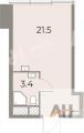 Продажа помещения свободного назначения в Москве в жилом доме на ул Автозаводская,м.ЗИЛ (МЦК),24.9 м2,фото-2
