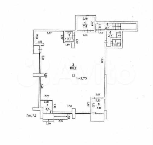 Продажа помещения свободного назначения в Ногинске в жилом доме на Горьковском шоссе ,202.7 м2,фото-2